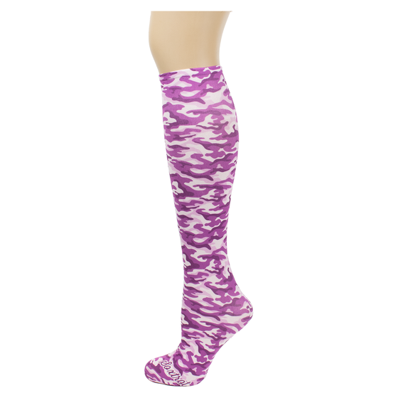 Pink Camo Youth Knee Highs