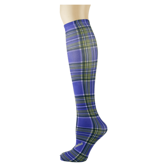 Lucky Plaid  Youth Knee Highs