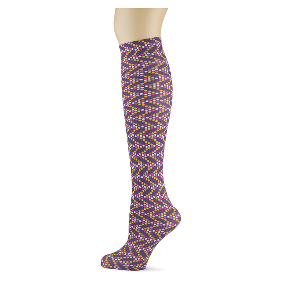 Zig Zag Dot  Youth Knee Highs