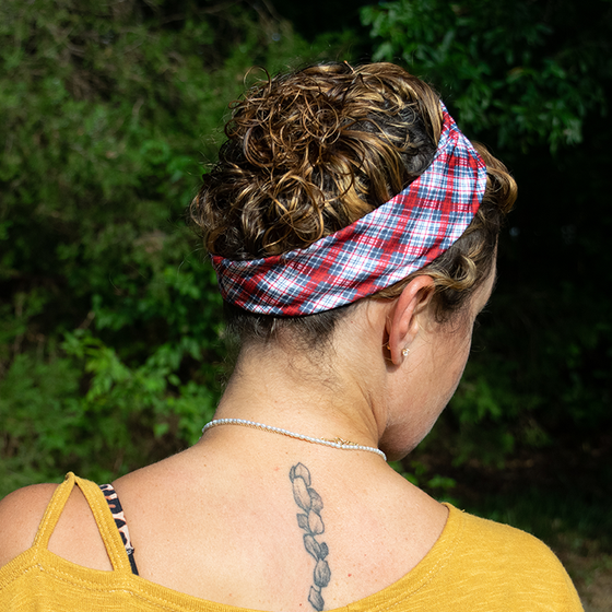 Old American Plaid Headband