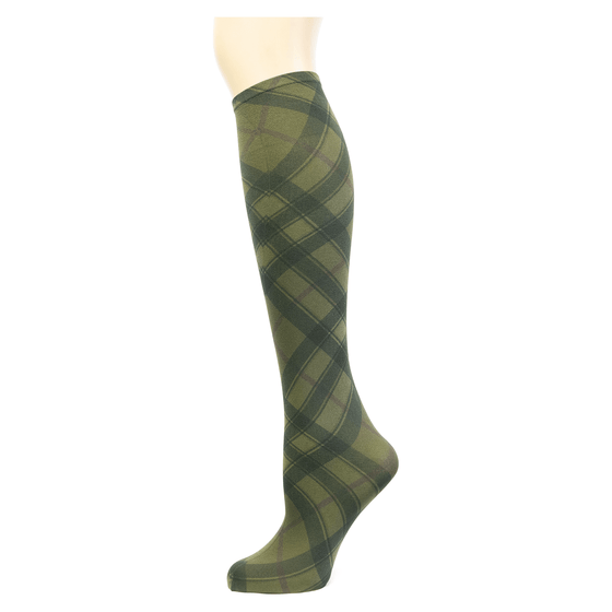 Bias Plaid Adult Knee Highs