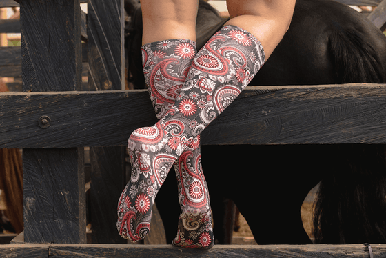 Classic Paisley Adult Knee Highs