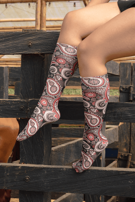 Classic Paisley Adult Knee Highs
