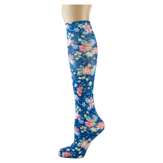 Denim Bouquet Youth Knee Highs