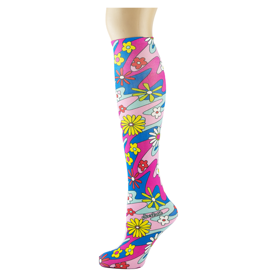 Flower Power Adult Knee Highs