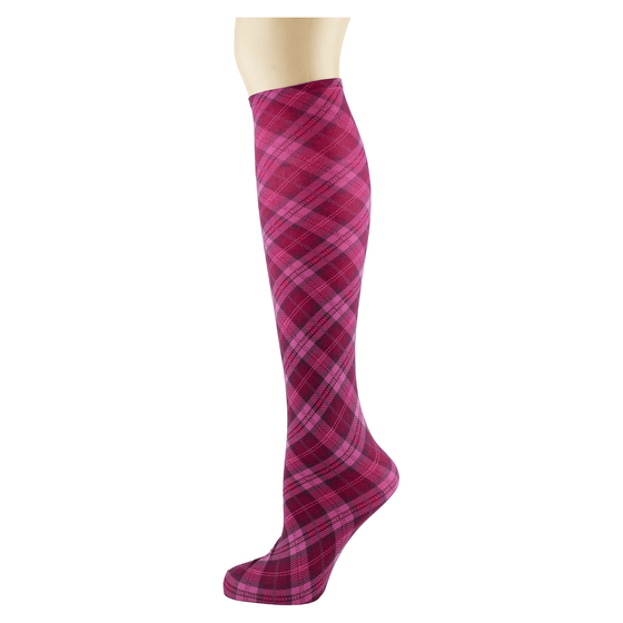 Kings Plaid Adult Knee Highs