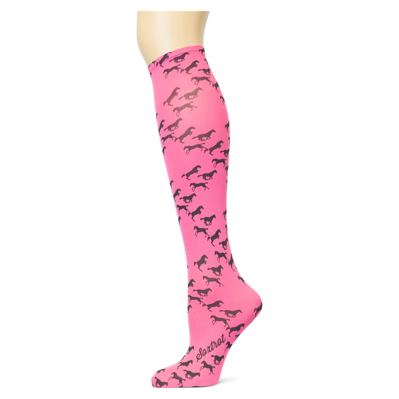 Little Black Horses Adult Knee Highs