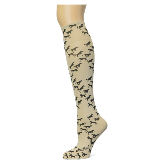 Little Black Horses Adult Knee Highs