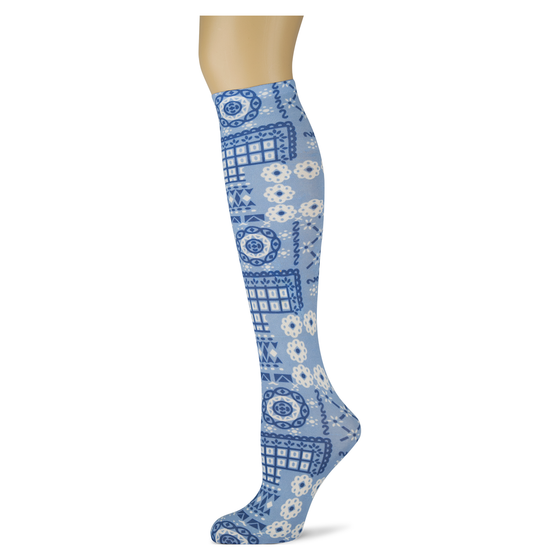 Patchwork Bandana Adult Knee Highs