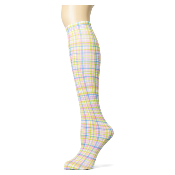 Rainbow Check Youth Knee Highs