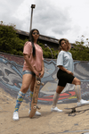 Rainbow Check Youth Knee Highs