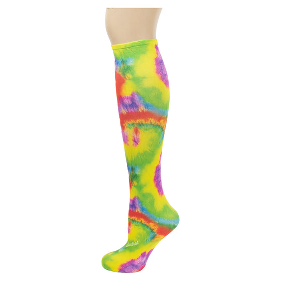 Rainbow Tie Dye Adult Knee Highs