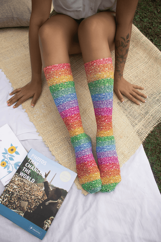 Sparkle Rainbow Youth Knee Highs
