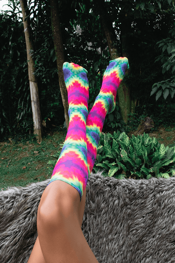 Tie Dye Adult Knee Highs